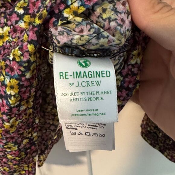 J. Crew Multicolor Floral Puff Sleeve Blouse - Picture 4 of 5